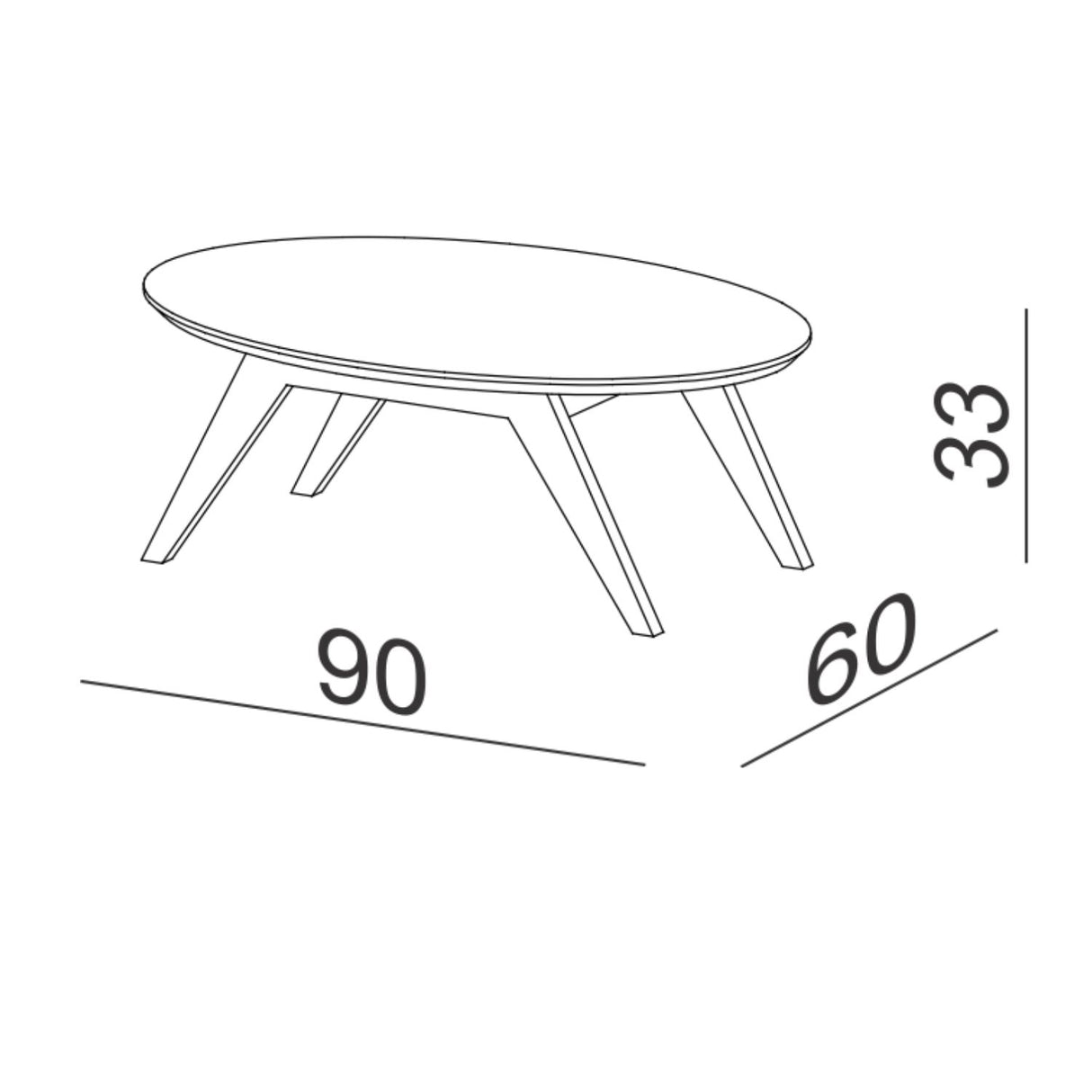 Mesa de centro Fronteiras Blanco-Canela