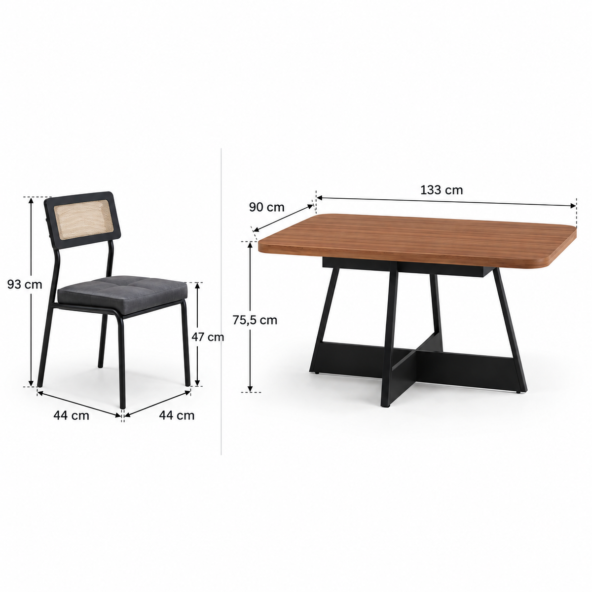 Comedor Itaparica 6 Personas Canela-Negro