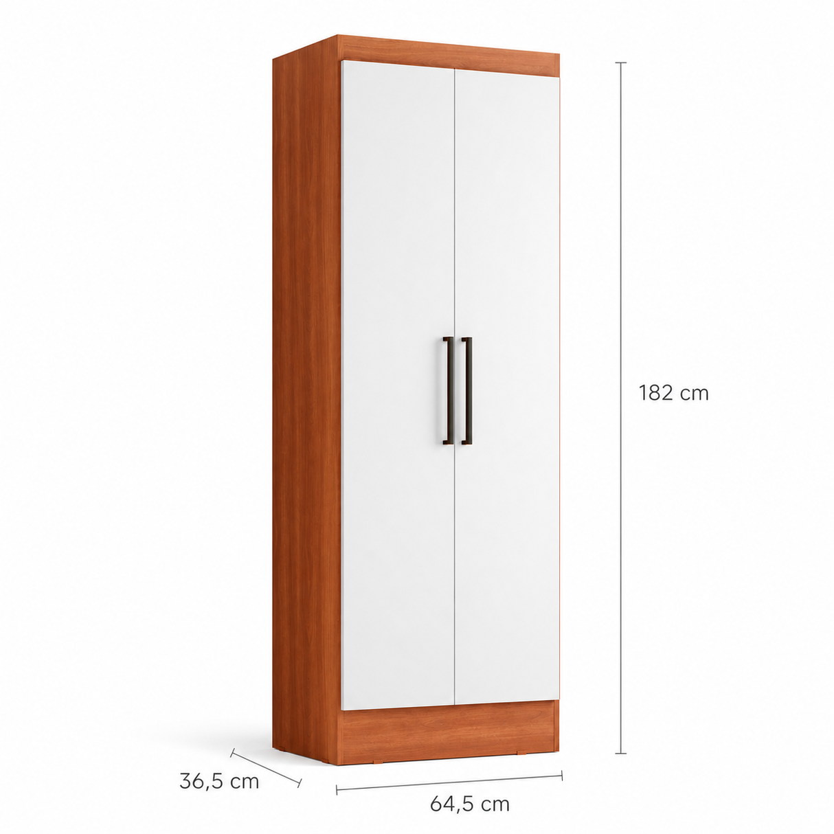 Clóset Ámbar 2 Puertas Canela-Blanco
