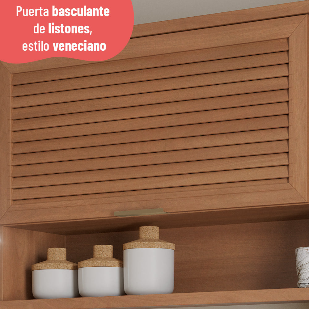 Módulo Aéreo Macadamia 120 cm 1 Puerta Canela