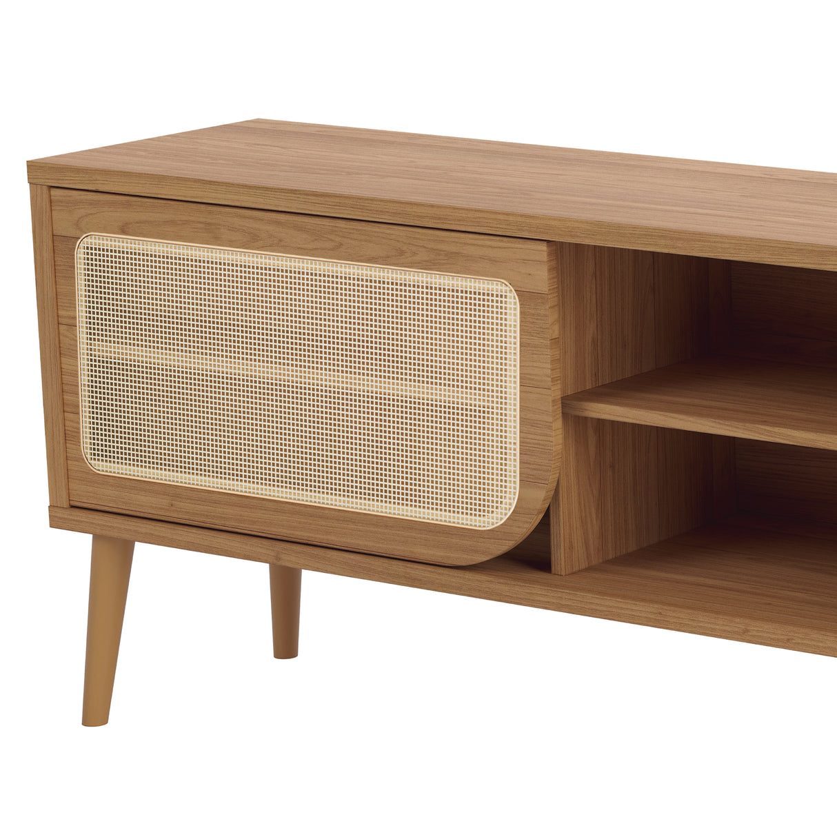 Rack Alturas 1 Puerta + 2 Cajones Canela (TV 85")