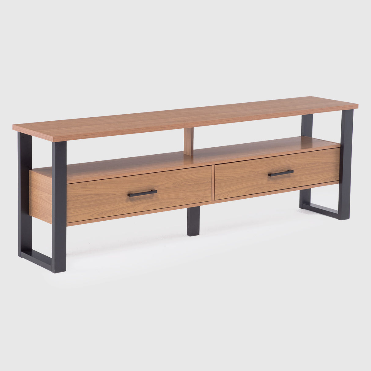 Rack Queule 2 Cajones Canela-Negro (TV 75")