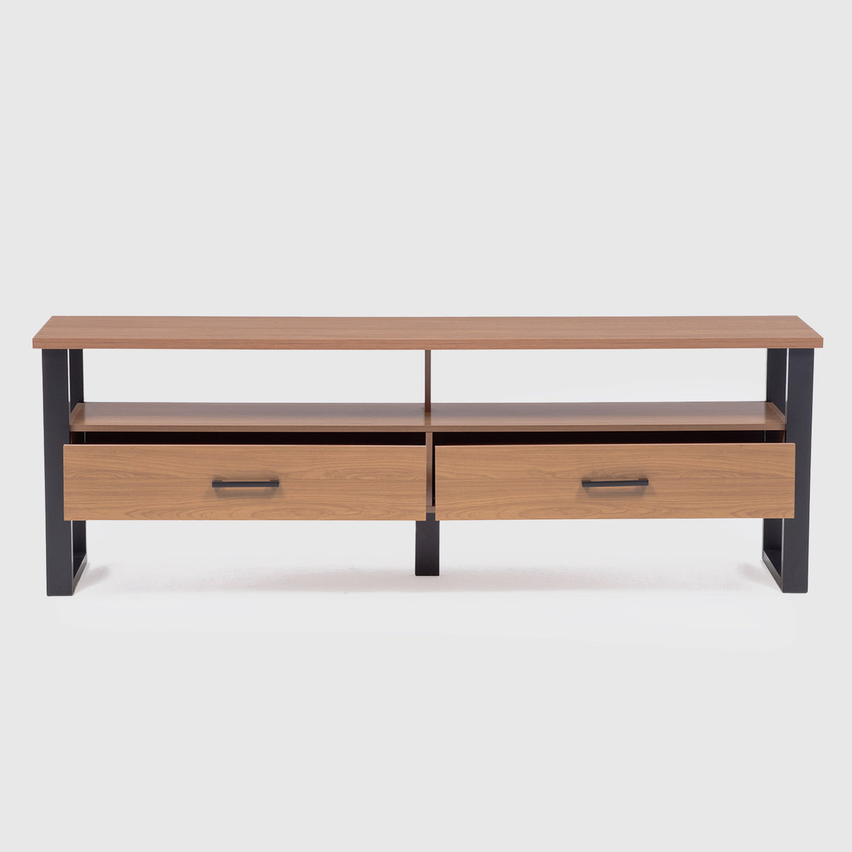 Rack Queule 2 Cajones Canela-Negro (TV 75")