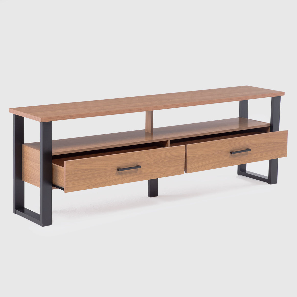 Rack Queule 2 Cajones Canela-Negro (TV 75")