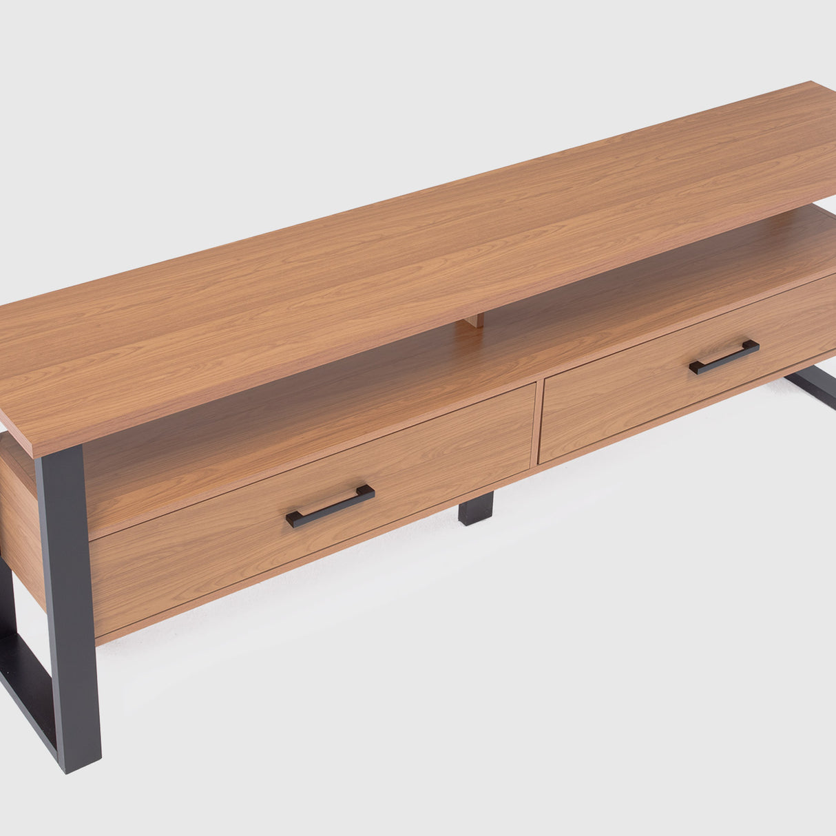 Rack Queule 2 Cajones Canela-Negro (TV 75")