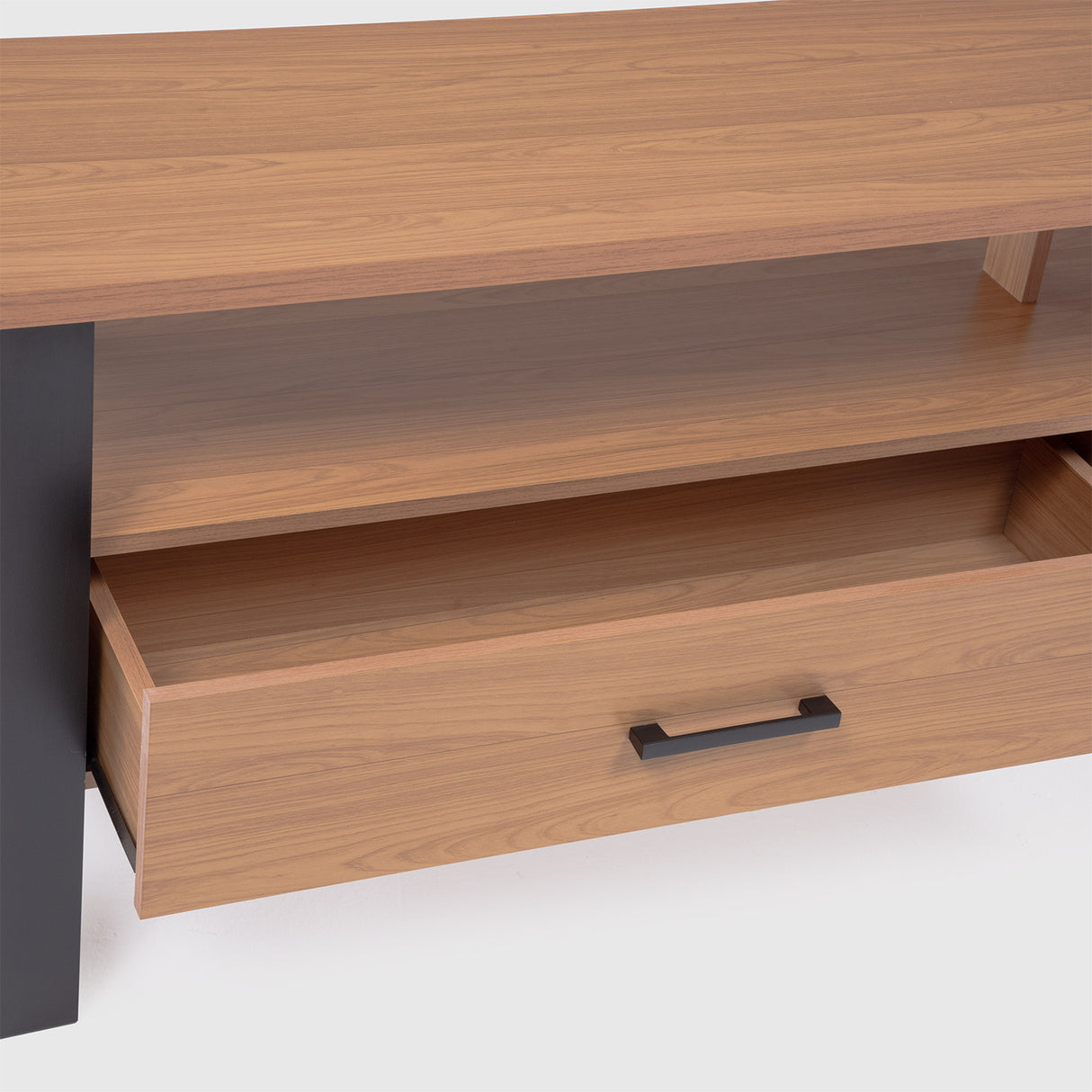 Rack Queule 2 Cajones Canela-Negro (TV 75")