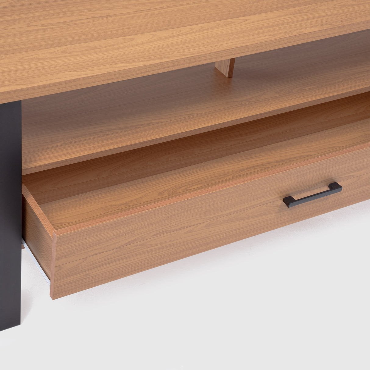 Rack Guayacán 1 Cajón Canela-Negro (TV 55")