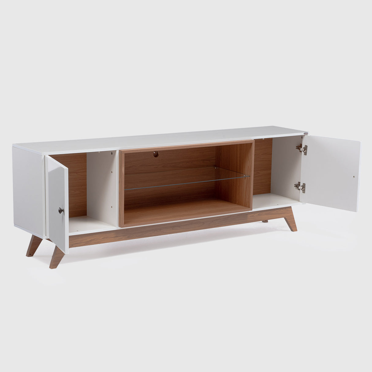 Rack Ulmo 2 Puertas Blanco-Canela (TV 75")