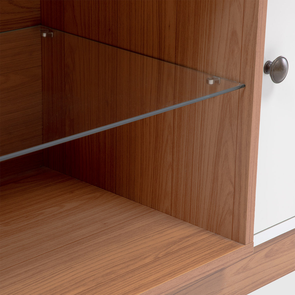 Rack Ulmo 2 Puertas Blanco-Canela (TV 75")