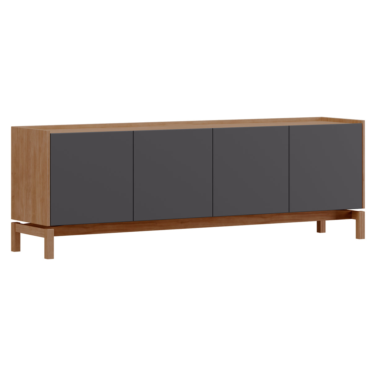 Rack Barcelona 2 Puertas + 2 Cajones Grafito - Roble
