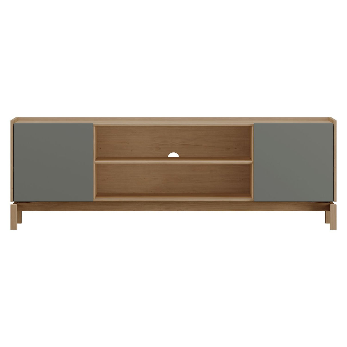 Rack Barcelona 2 Puertas + 2 Cajones Grafito - Roble