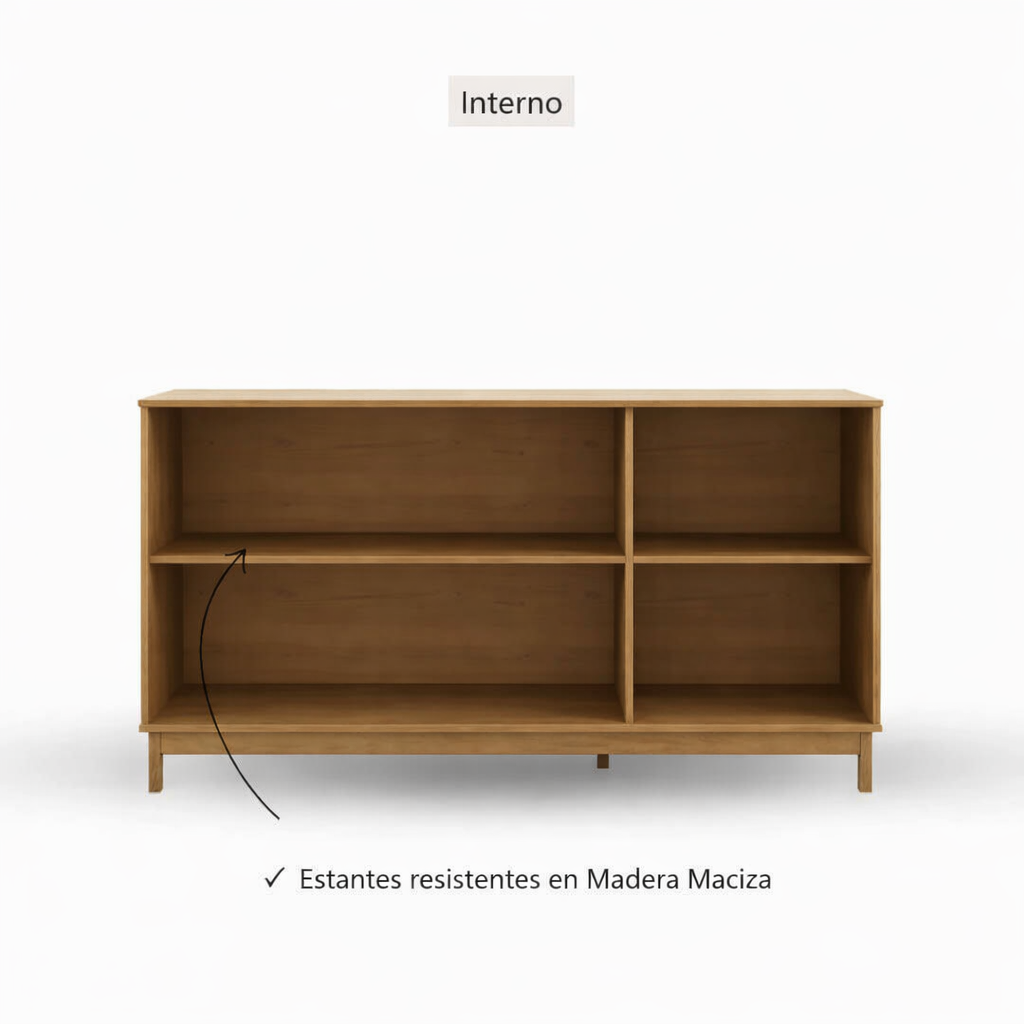 Buffet Essencia 3 Puertas Nogal