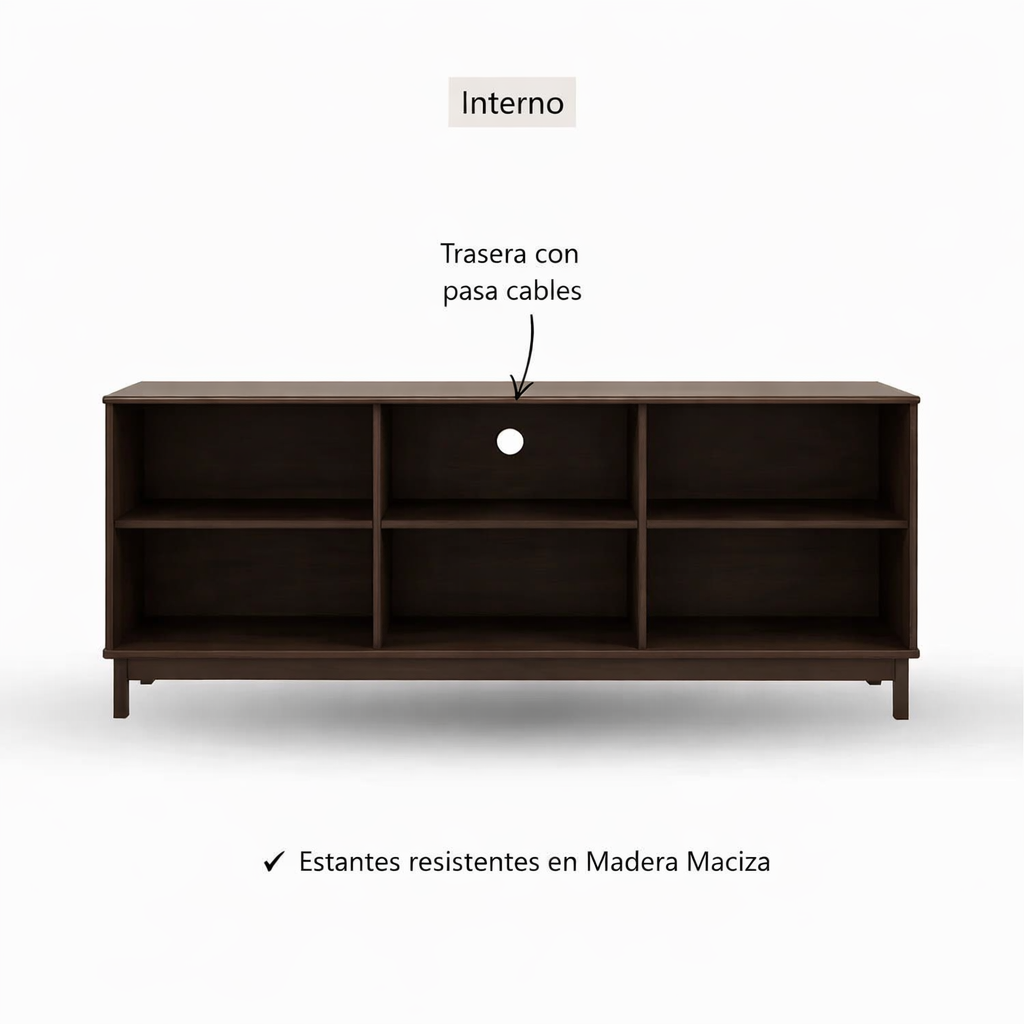 Rack Essencia 2 Puertas Caoba