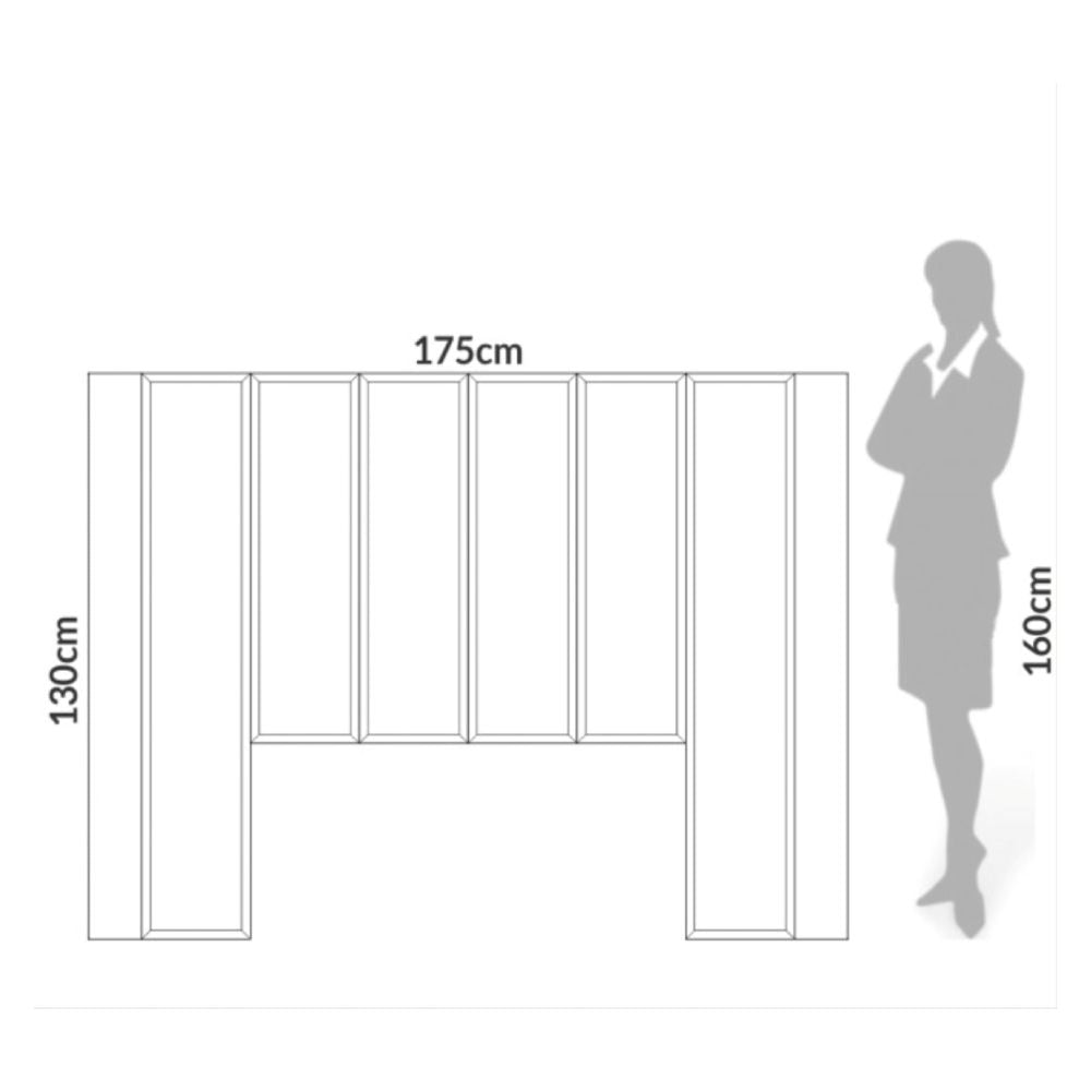 Respaldo Alcántara 2 Plazas Gris-Canela