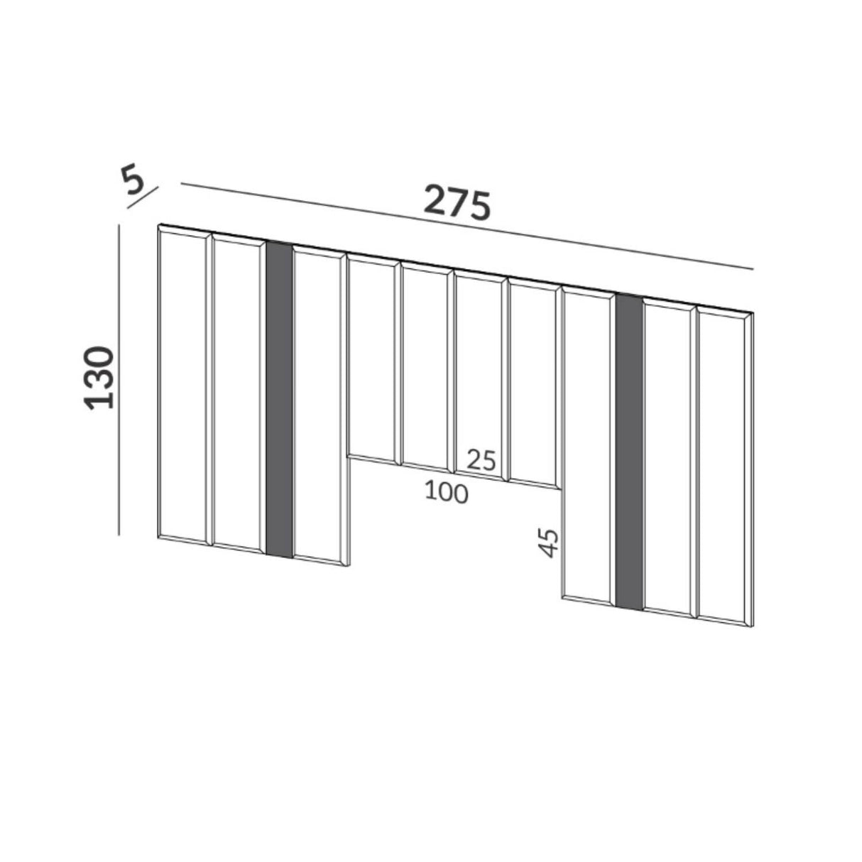 Respaldo Alcántara SúperKing Gris-Canela
