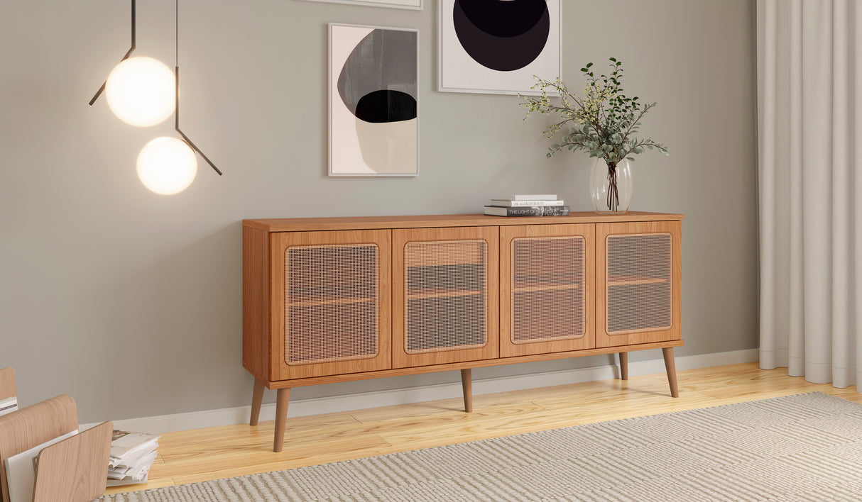 Buffet Alturas 4 Puertas + 1 Cajón Canela