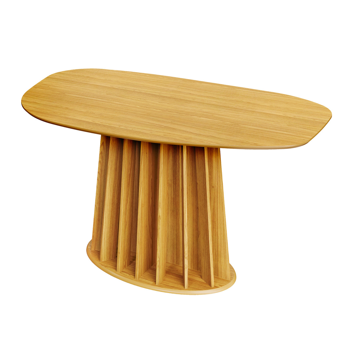 Mesa de Comedor Orgánica Ovalada Canela