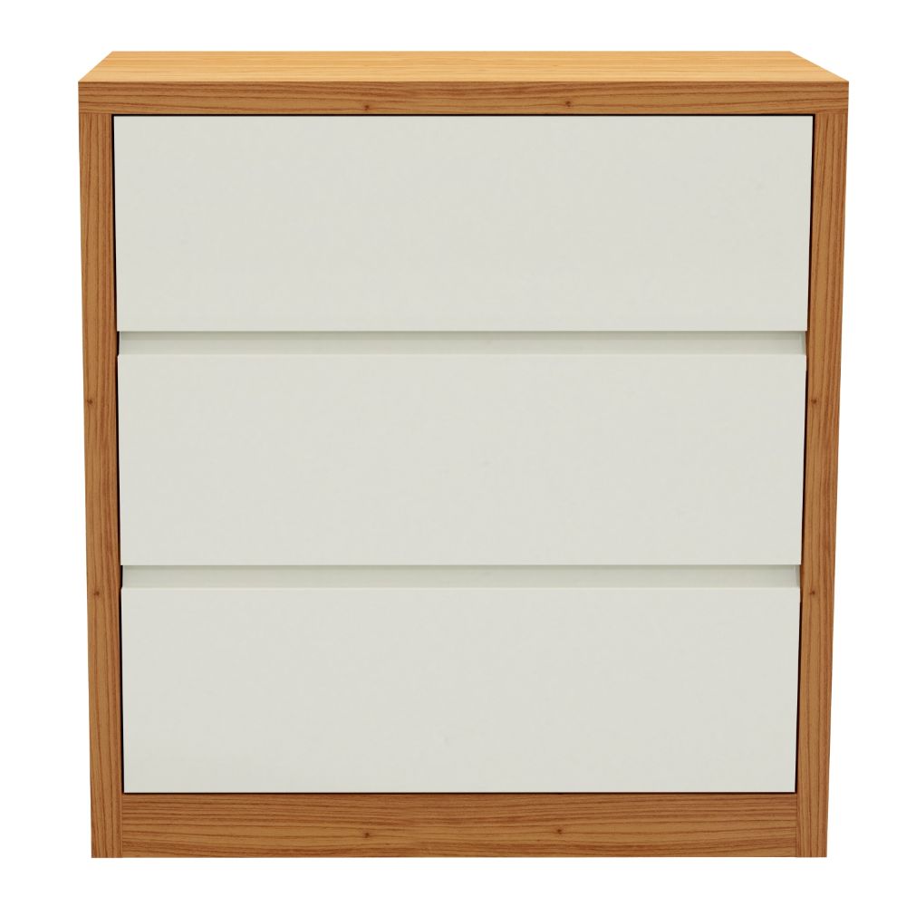 Cómoda Pernambuco 3 Cajones Canela - Blanco