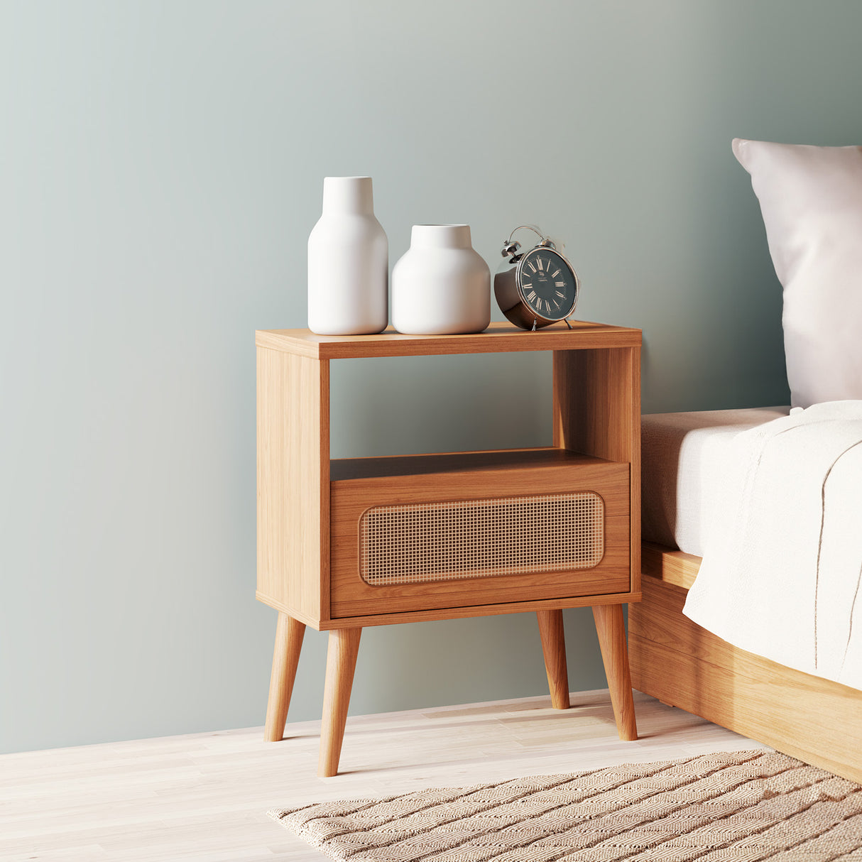 Velador Alturas 1 Cajón Canela