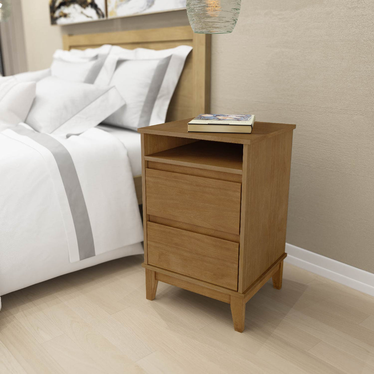 Velador Tucumán 2 Cajones Roble