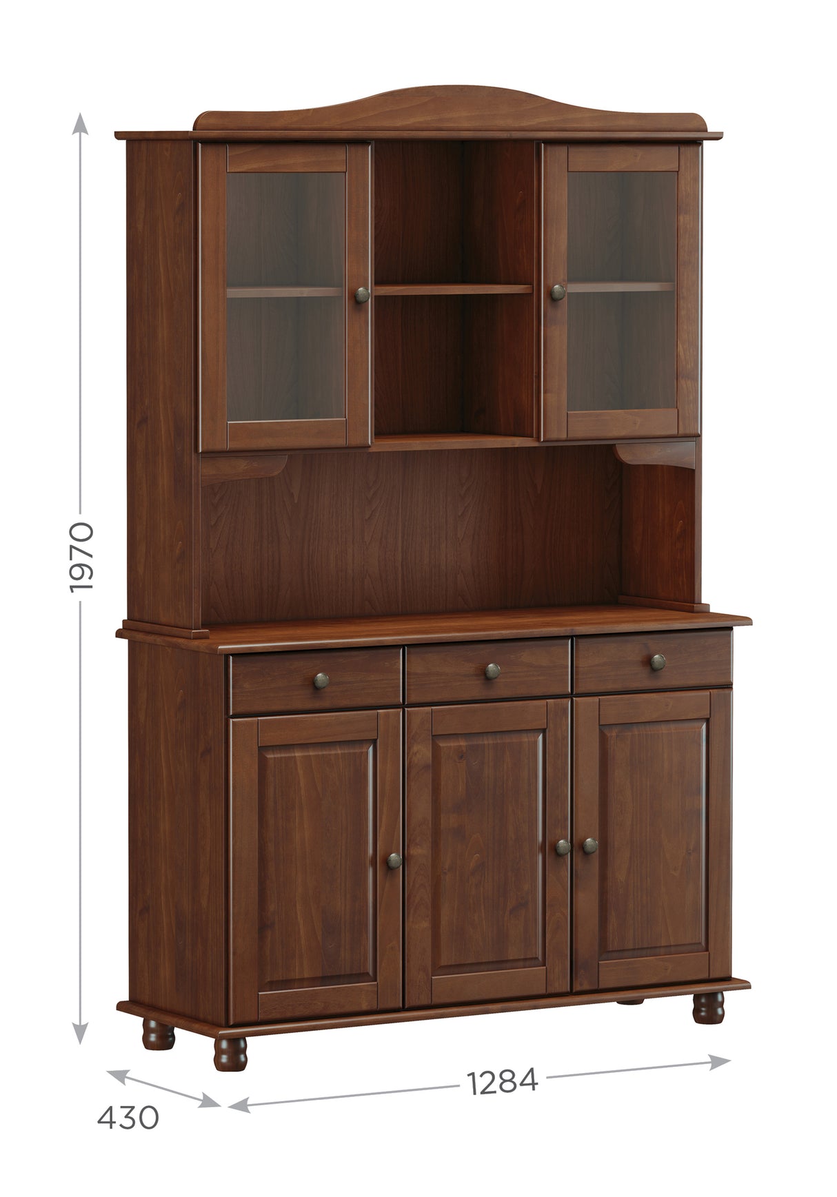 Vitrina Santa Fé 5 Puertas + 3 Cajones