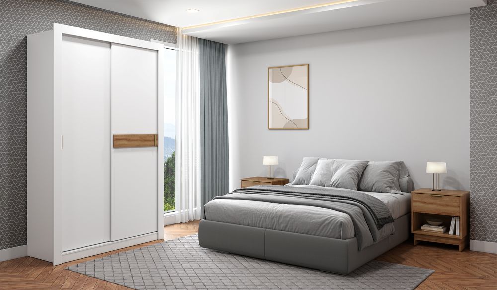 Velador Fit 1 Cajón Canela