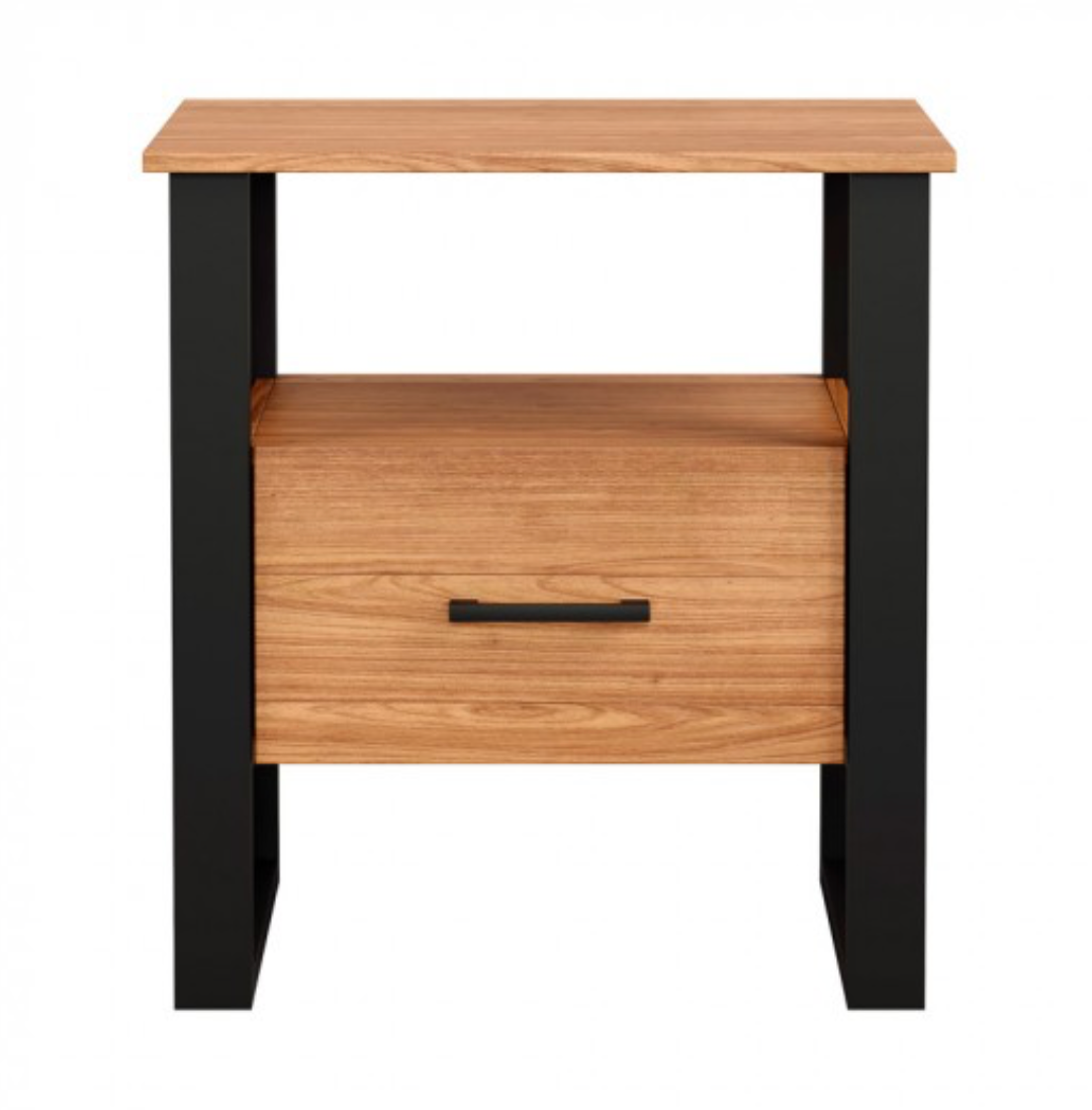 Velador Guayacán 1 Cajón Canela-Negro