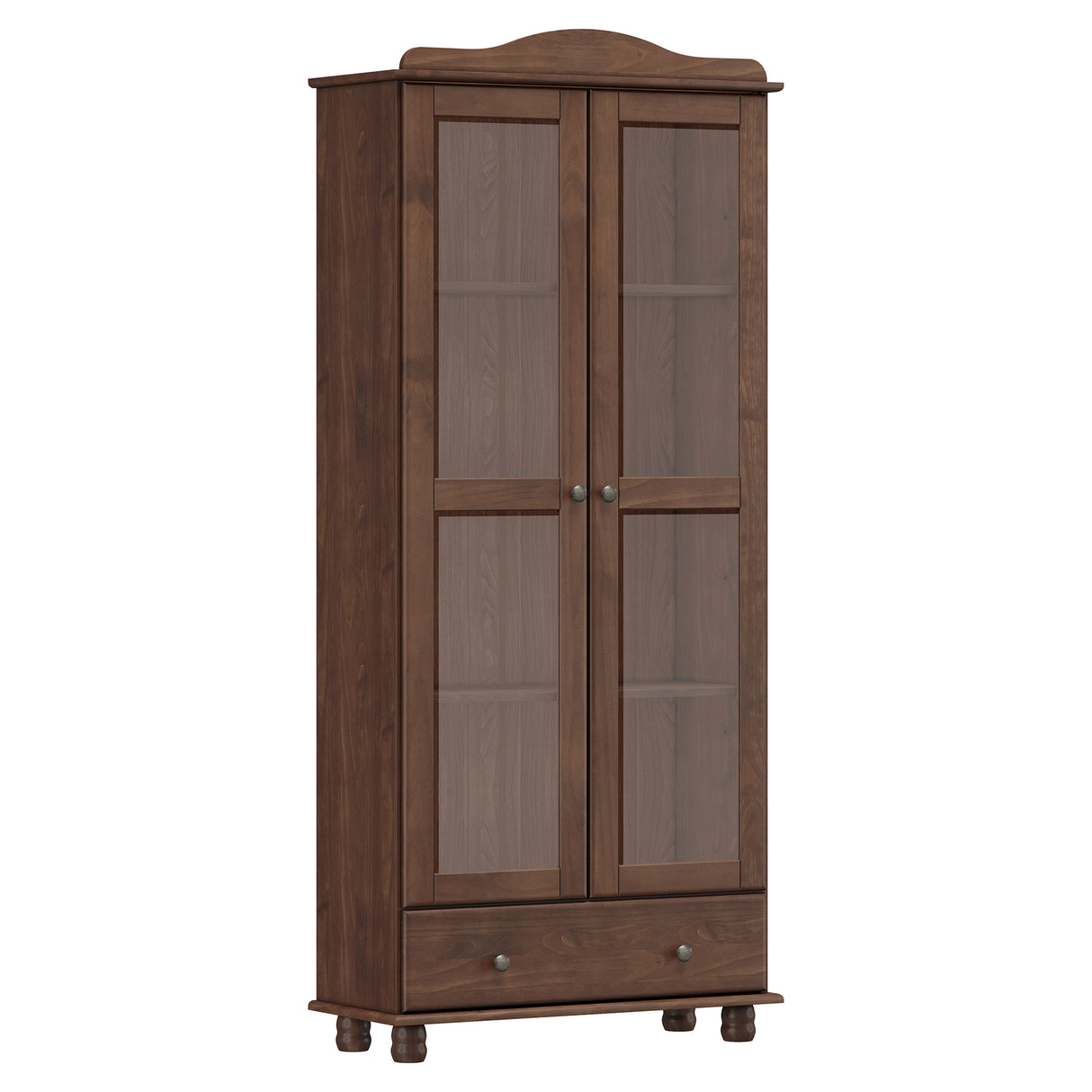 Vitrina Santa Fé 2 Puertas + 1 Cajon Caoba