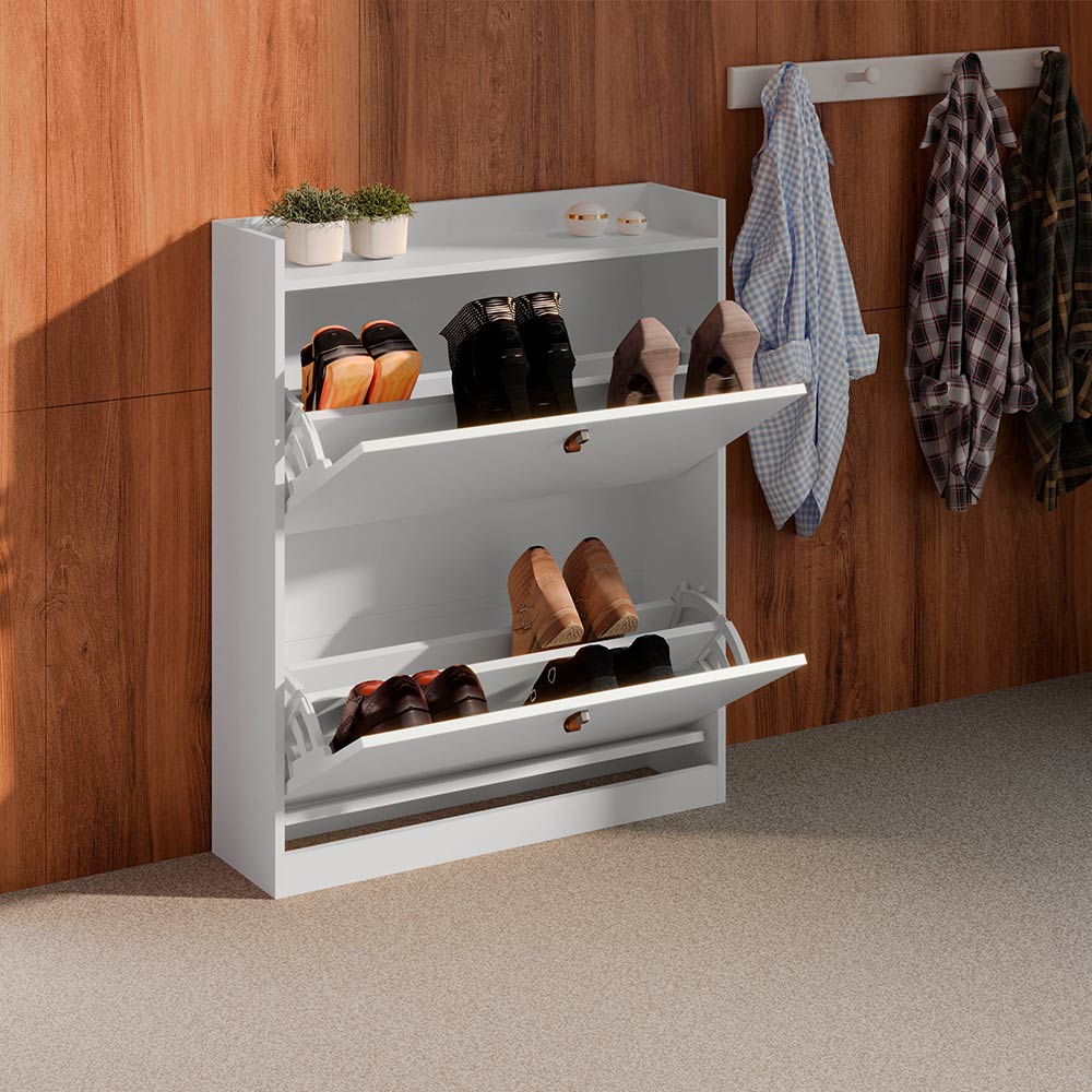 Zapatero Versa 2 Puertas Blanco