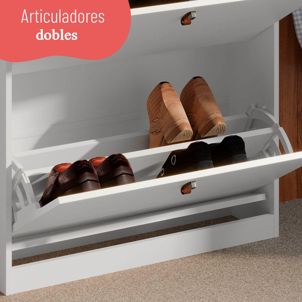 Zapatero Versa 2 Puertas Blanco