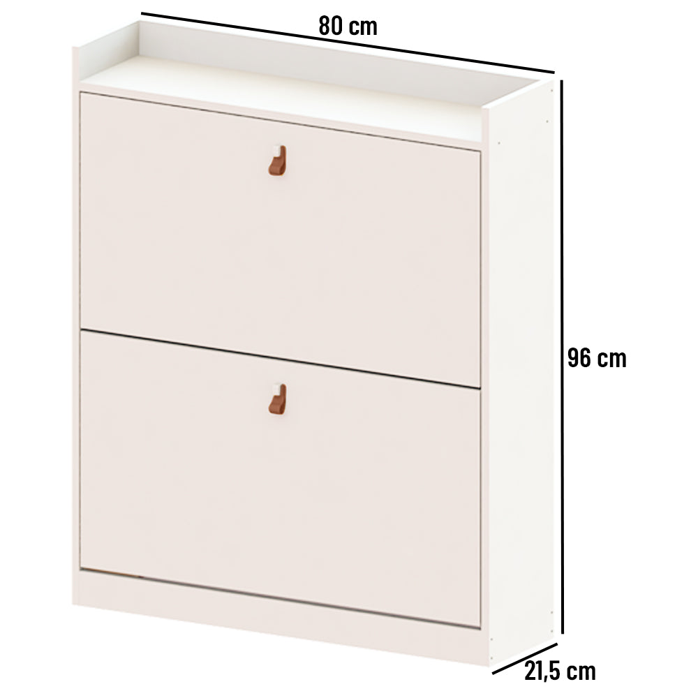 Zapatero Versa 2 Puertas Blanco