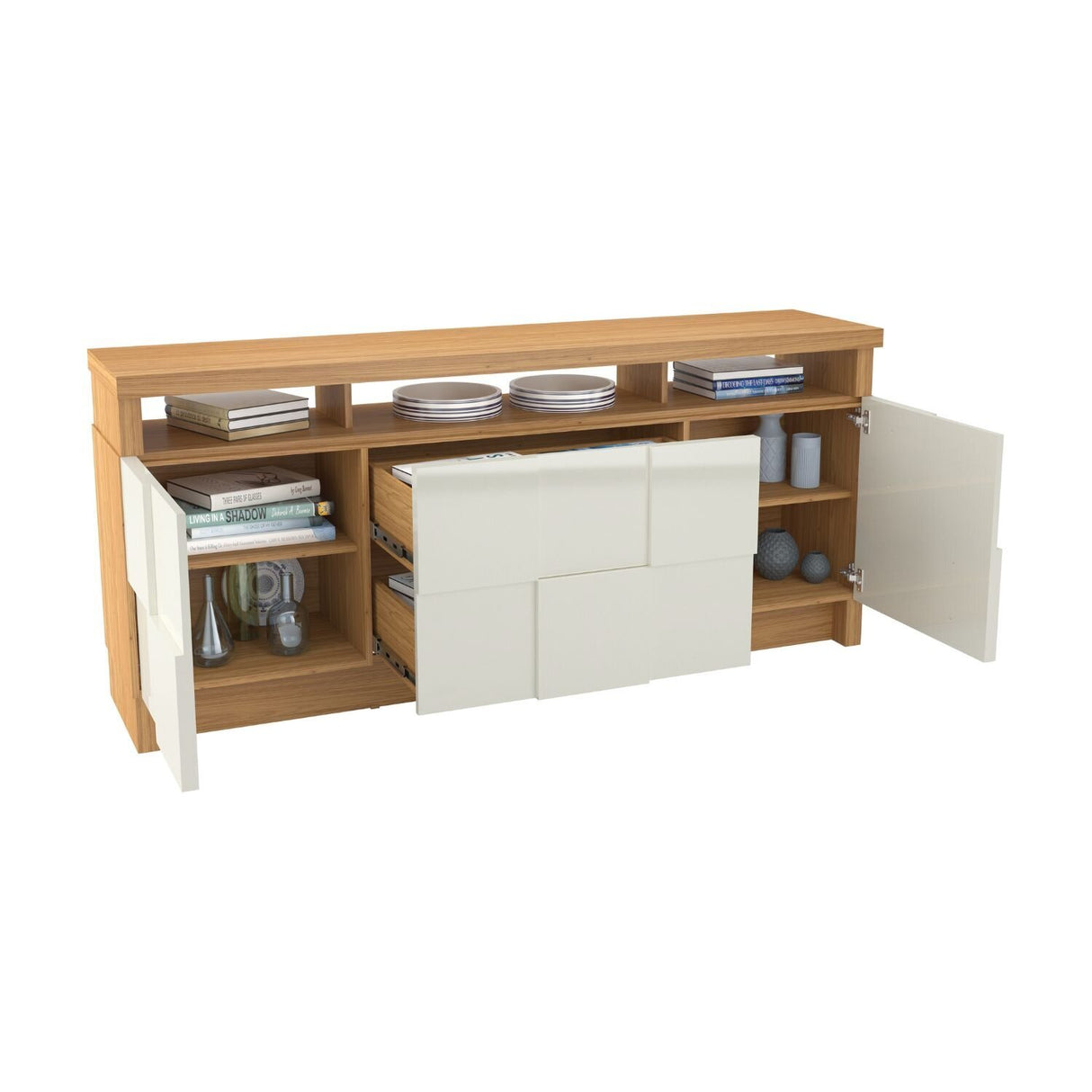 Arrimo Dracena 2P + 2C Canela-Blanco