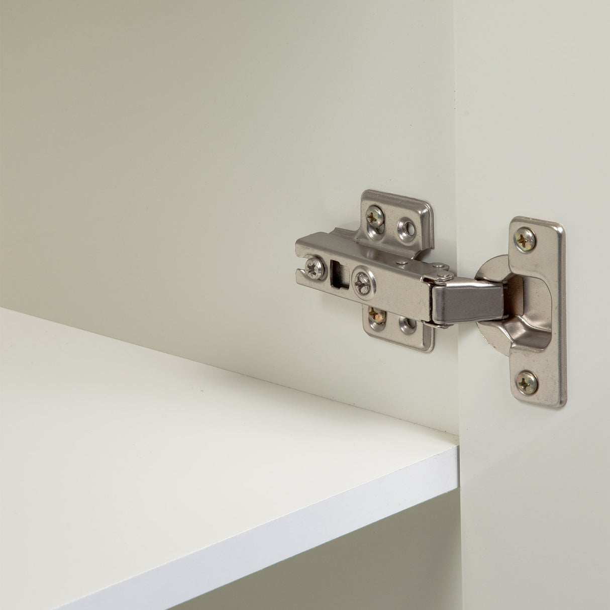 Vitrina Recife 2 Puertas + 1 Cajón Blanco-Canela