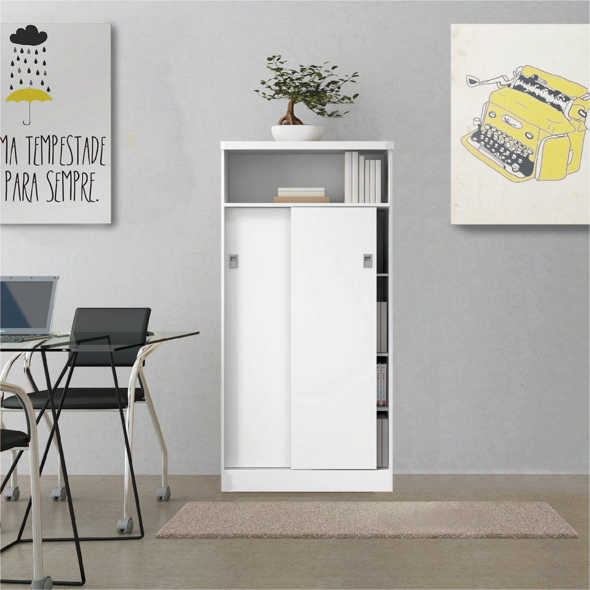 Estante Manaos 2 Puertas Blanco