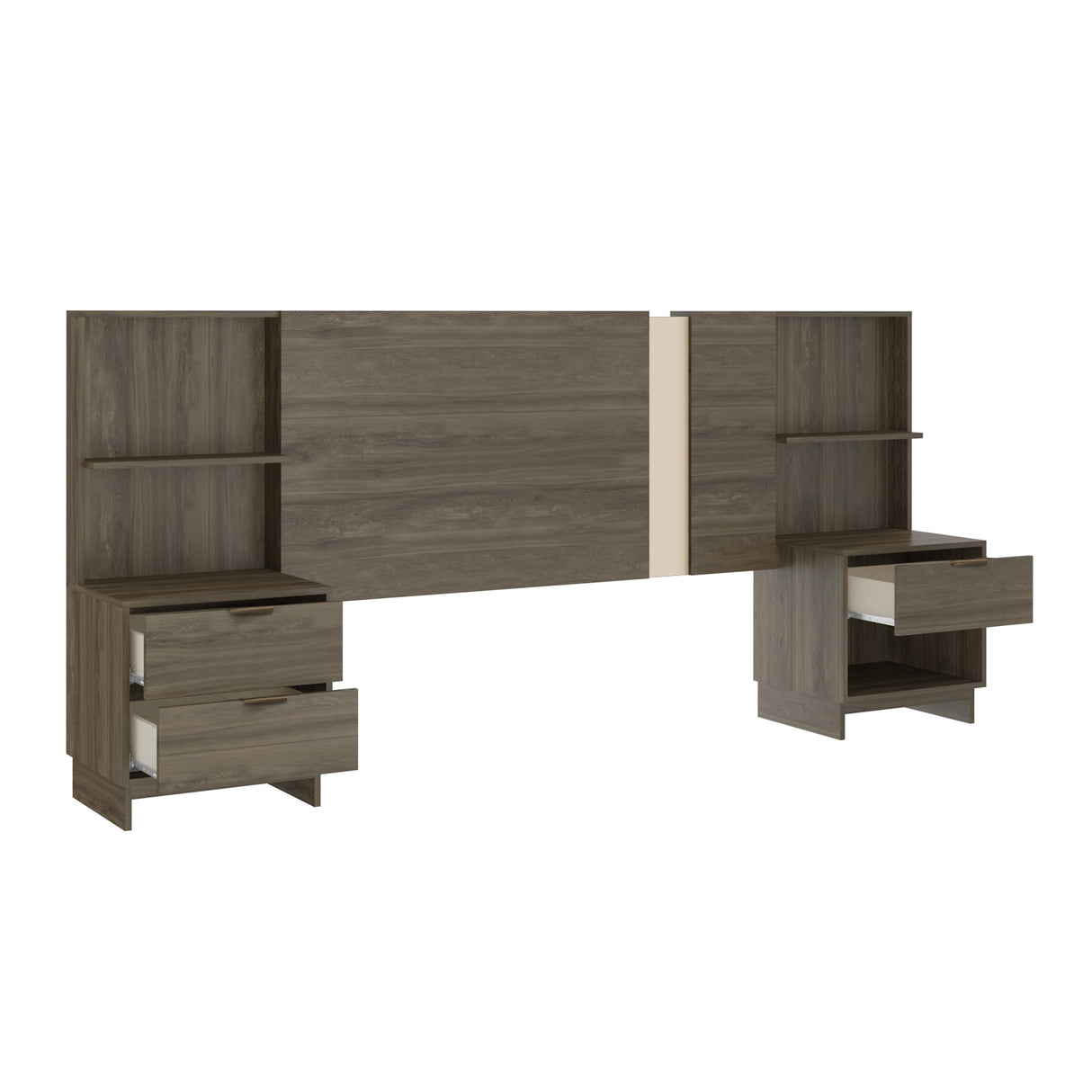 Respaldo Fit Extensible 2 Plazas Nogal-Blanco