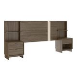 Respaldo Fit Extensible 2 Plazas Nogal-Blanco