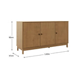 Buffet Essencia 3 Puertas Nogal