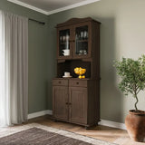 Vitrina Santa Fé 4 Puertas + 2 Cajones Caoba