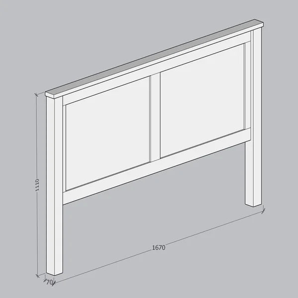 Respaldo Posadas 2 Plazas Blanco-Roble