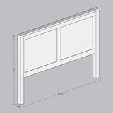 Respaldo Posadas 2 Plazas Blanco-Roble