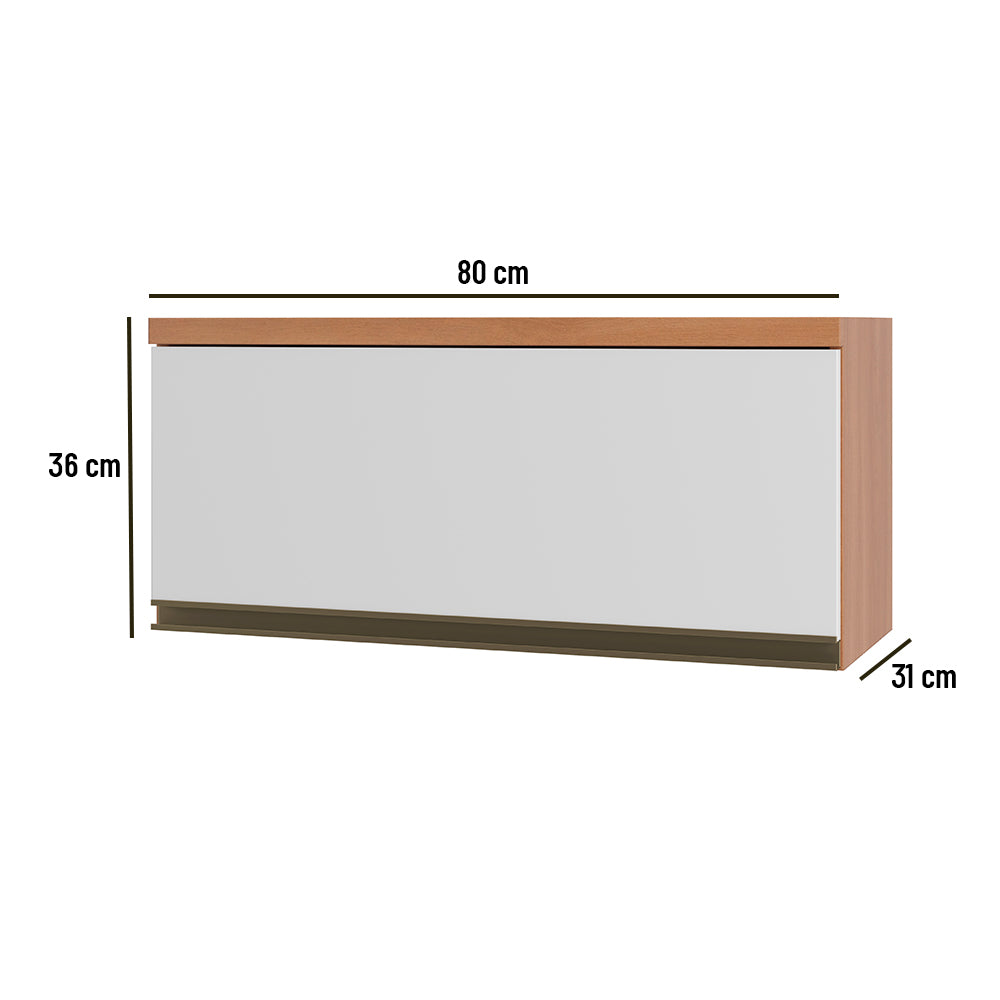 Mueble de Cocina Macadamia 4 Módulos Blanco-Canela.