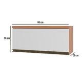 Mueble de Cocina Macadamia 4 Módulos Blanco-Canela.