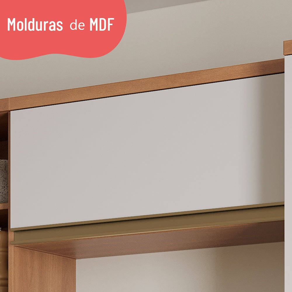 Mueble de Cocina Macadamia 4 Módulos Blanco-Canela.