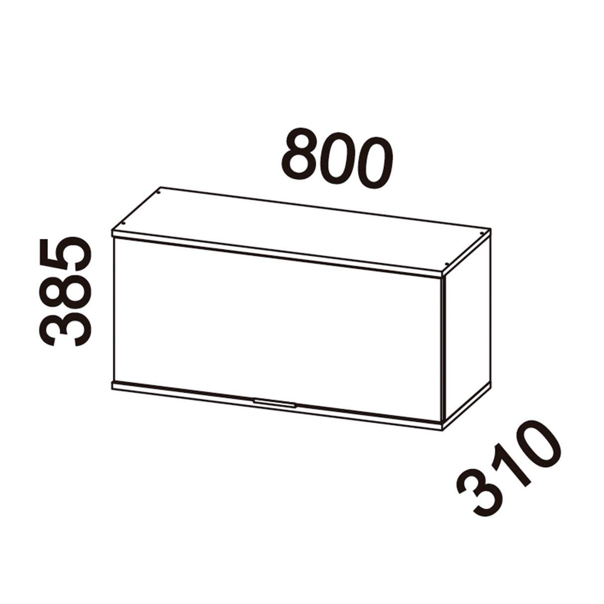 Módulo Aéreo Castaña 80 cm 1 Puerta