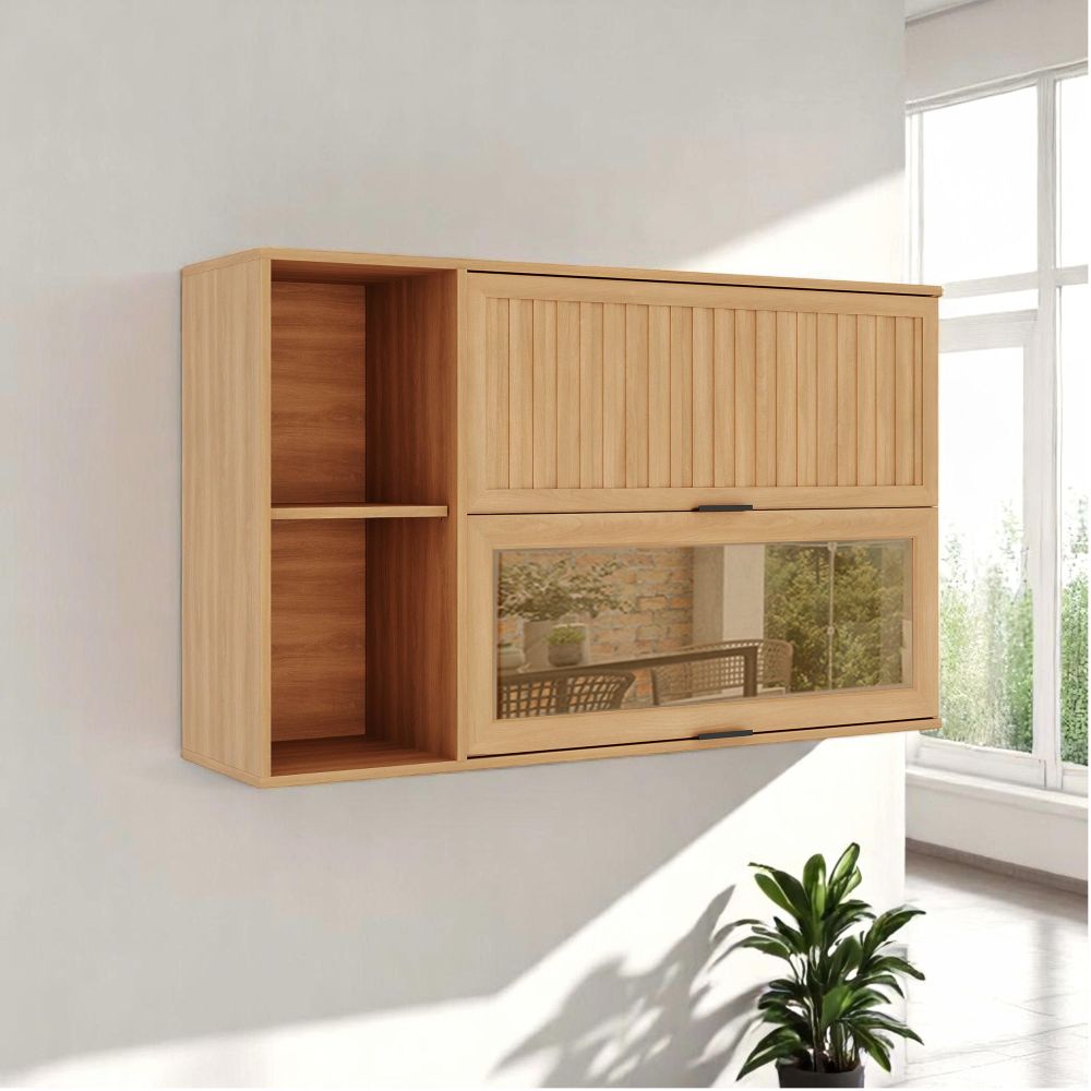 Módulo Aéreo Castaña 120 cm 1 Puerta Canela