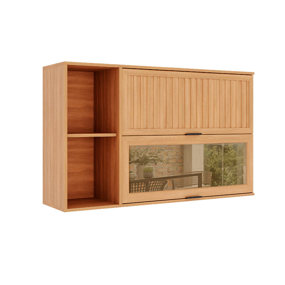 Módulo Aéreo Castaña 120 cm 1 Puerta Canela