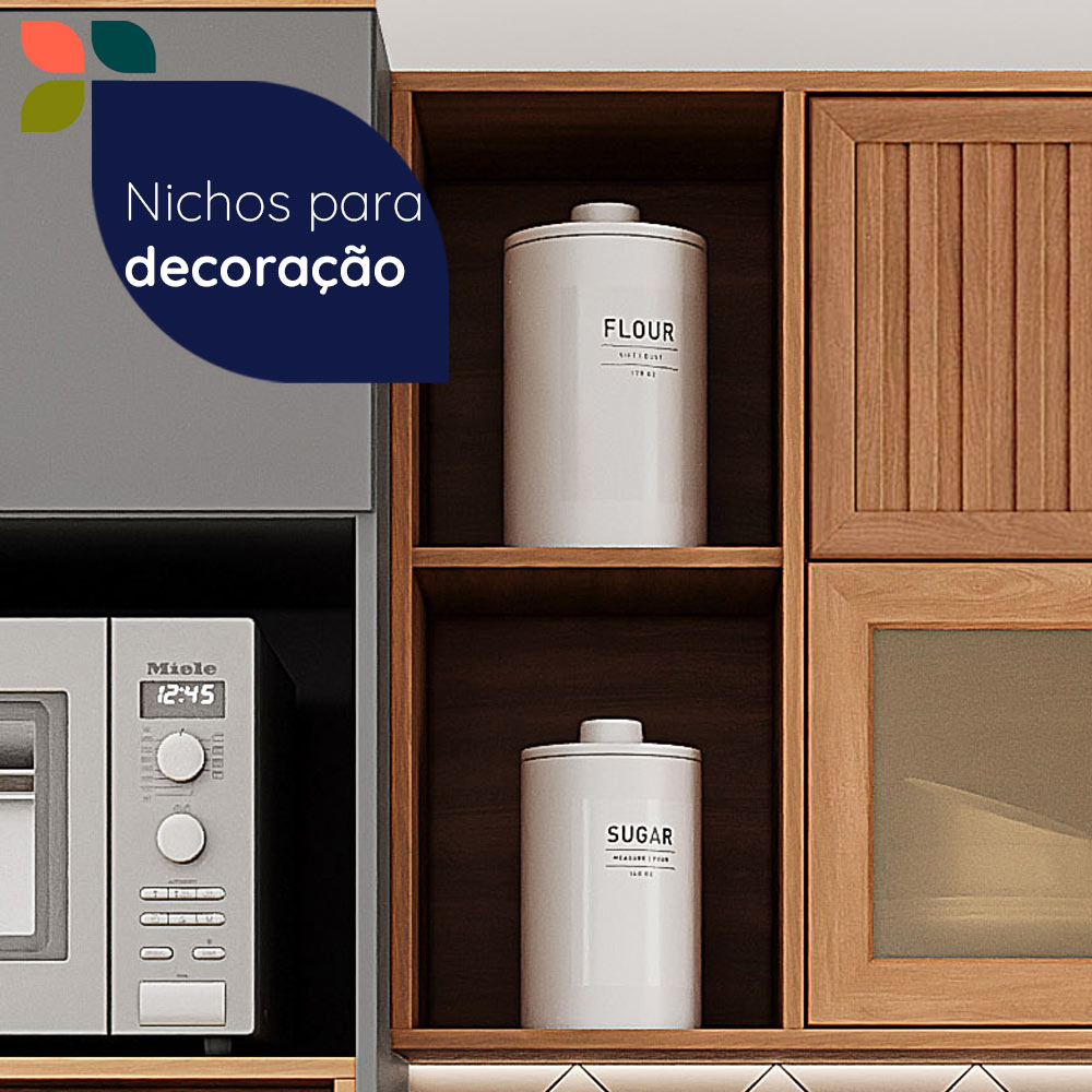 Módulo Aéreo Castaña 120 cm 1 Puerta Canela