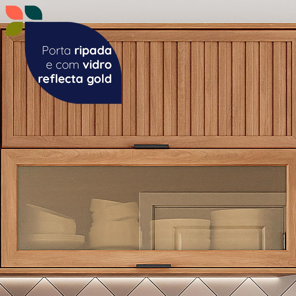 Módulo Aéreo Castaña 120 cm 1 Puerta Canela