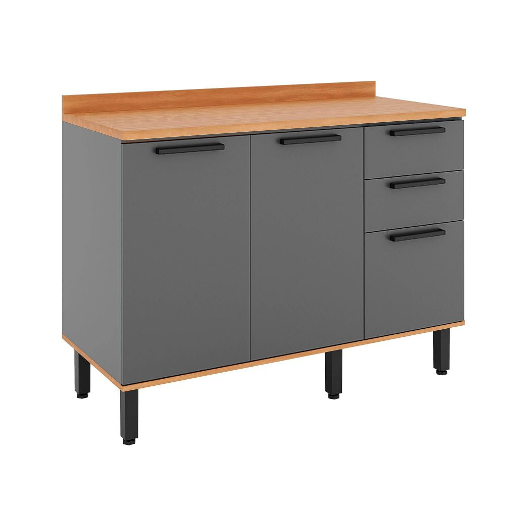 Base de Cocina Castaña con Cubierta