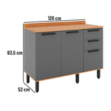 Base de Cocina Castaña con Cubierta